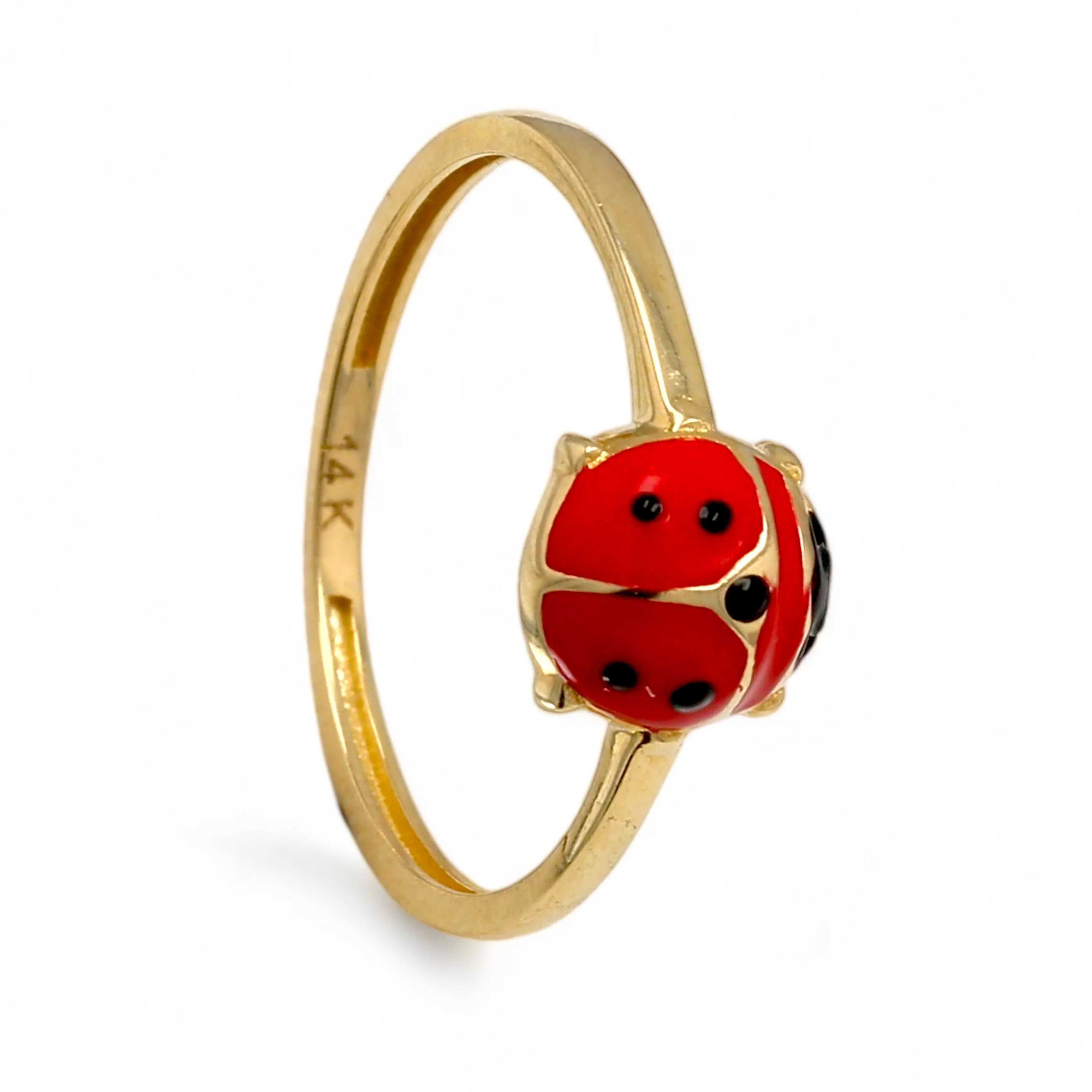 14K Yellow gold lady bug ring-227058