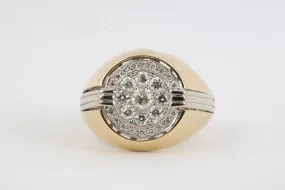 14k Yellow Gold Ring with 0.91tcw Diamonds Size 10.75 (12.83g.)