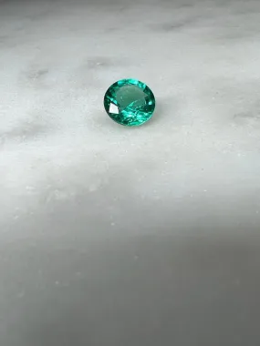 1.75 CARAT ROUND CUT NATURAL GREEN EMERALD LOOSE GEMSTONE. 1.75 CT GREEN ZAMBIA BY MIKE NEKTA NYC