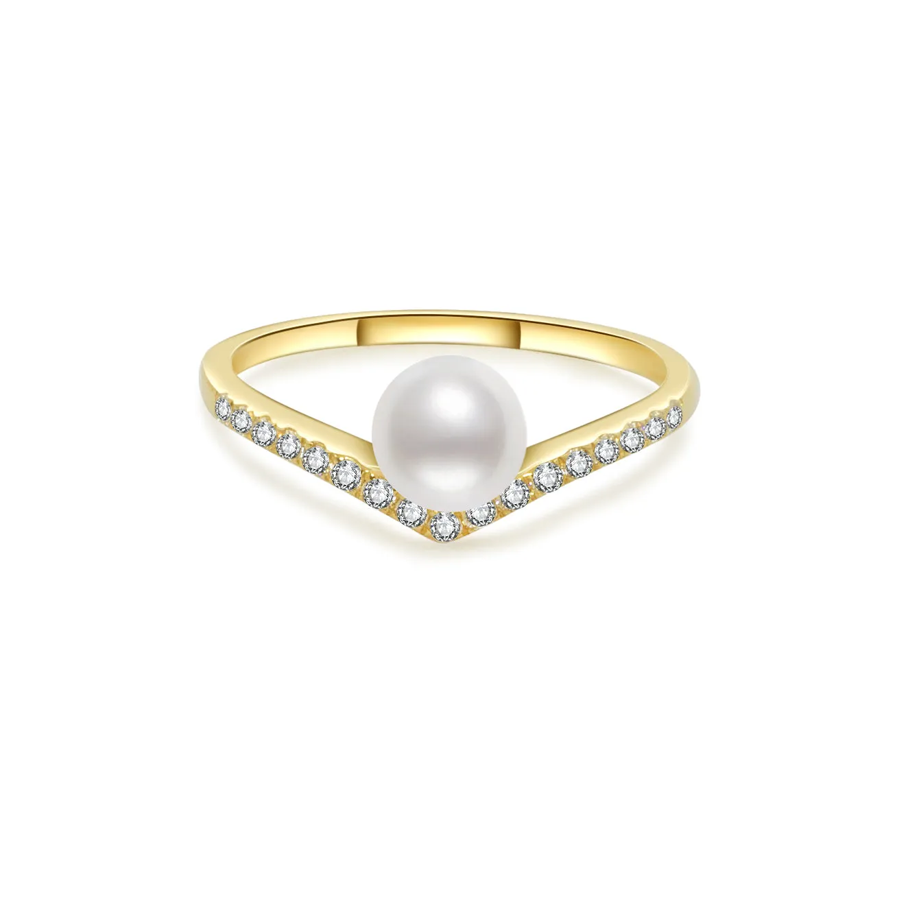 18K Gold Freshwater Pearl Ring KR00039