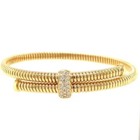 18K Yellow Gold Diamond Bangle