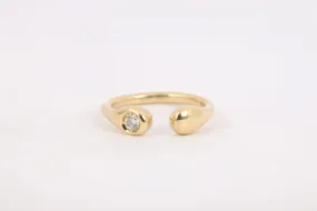 18k Yellow Gold Ring with 0.14tcw Diamond Size 5 (3.82g.)