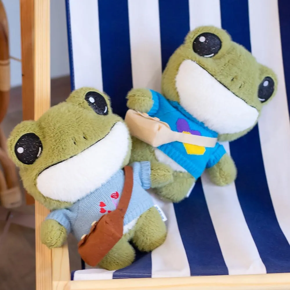 1pc 29cm cute plush animals stuffed soft frog toy wear sweater kids toys birthday Christmas gift for girls boys