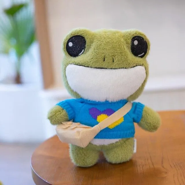 1pc 29cm cute plush animals stuffed soft frog toy wear sweater kids toys birthday Christmas gift for girls boys