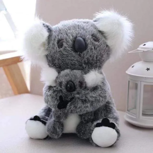 1pc Kawaii Simulation Australia Koala Plush Toy Stuffed Animal Doll Mom Baby Kids Infant Girls Toys Birthday Gift Home Decor