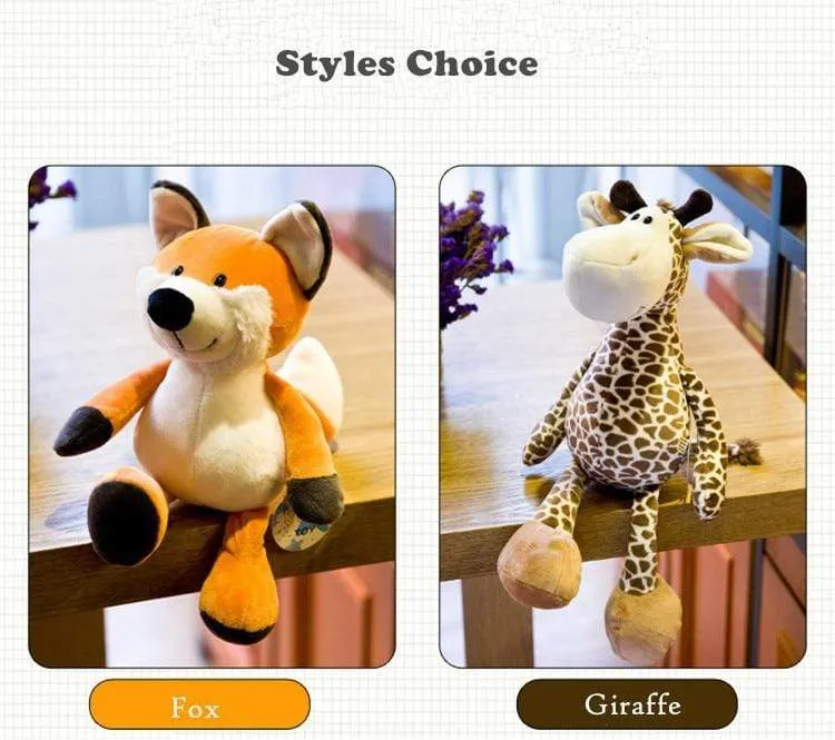 25cm Forest Animals Stuffed Plush Doll Toys Kids Giraffe Elephant Monkey Lion Tiger Plush Animal Toys Children Birthday Gifts