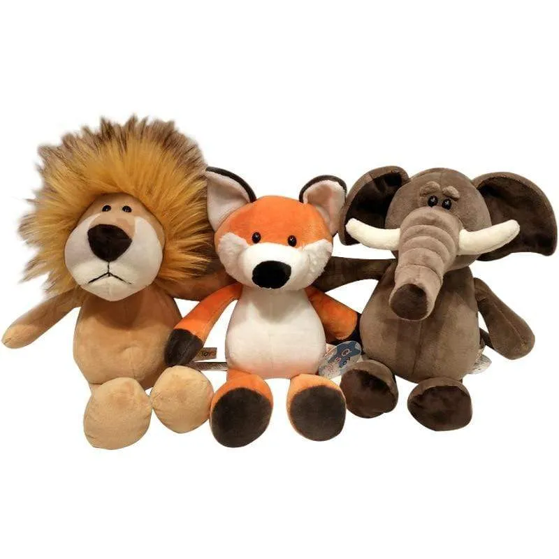 25cm Forest Animals Stuffed Plush Doll Toys Kids Giraffe Elephant Monkey Lion Tiger Plush Animal Toys Children Birthday Gifts