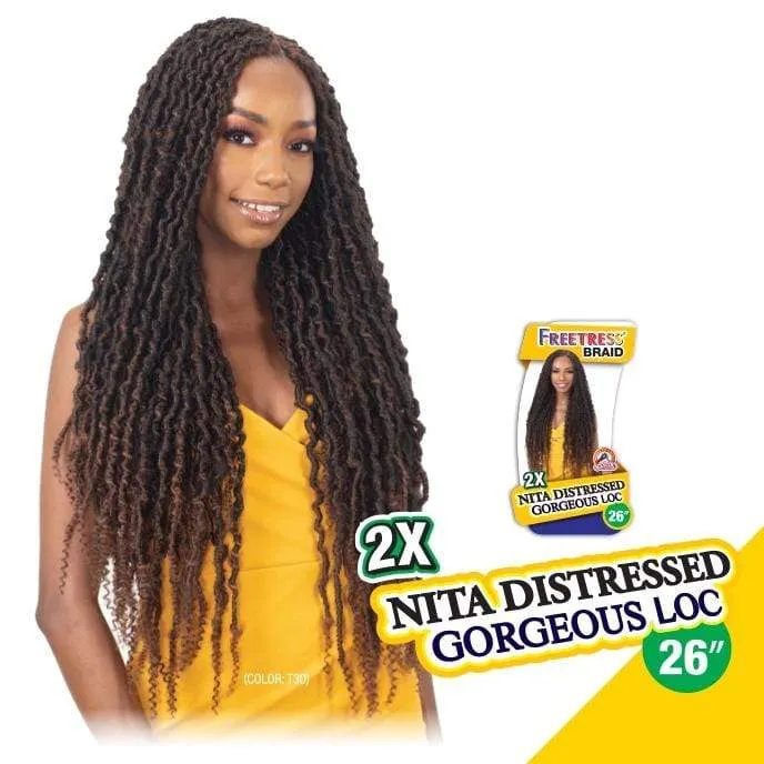 2X NITA DISTRESSED GORGEOUS LOC 26 | Synthetic Braid