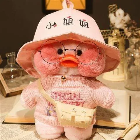 30CM Pink LaLafanfan Kawaii Cafe Mimi Yellow Duck Plush Toy Cute Stuffed Doll Soft Animal Dolls Kids Toys Birthday Gift for girl