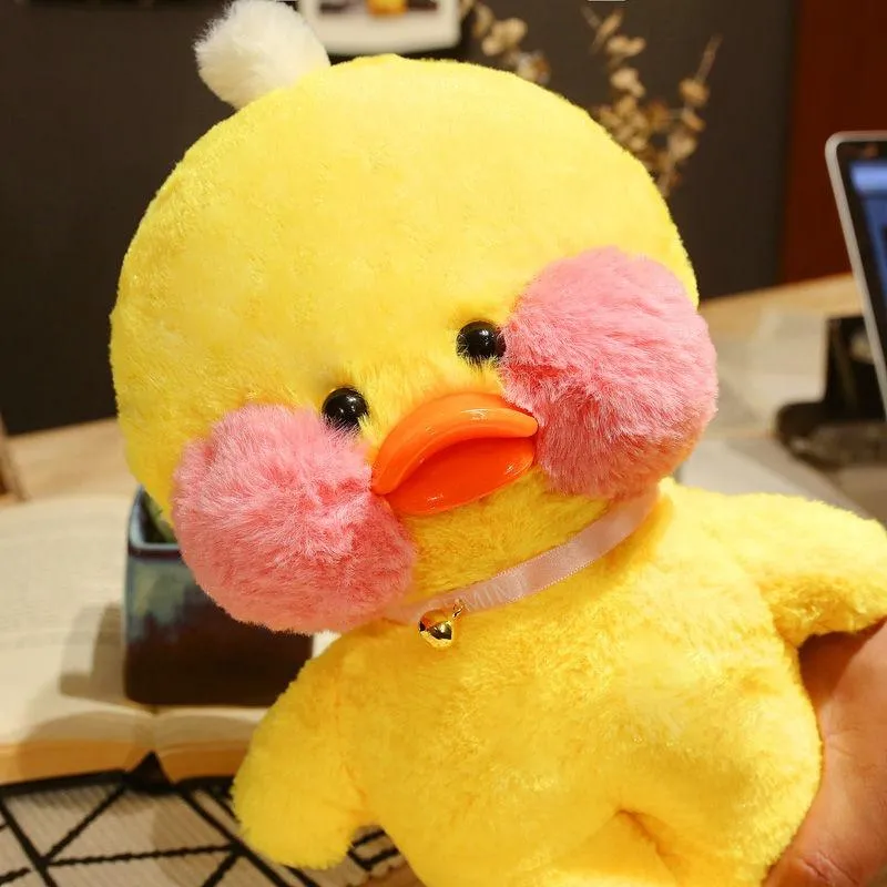 30CM Pink LaLafanfan Kawaii Cafe Mimi Yellow Duck Plush Toy Cute Stuffed Doll Soft Animal Dolls Kids Toys Birthday Gift for girl