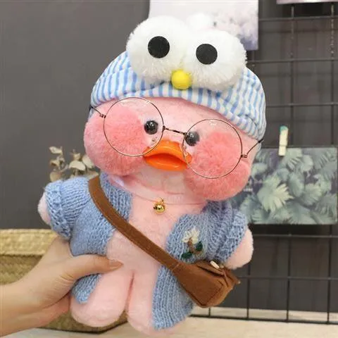 30CM Pink LaLafanfan Kawaii Cafe Mimi Yellow Duck Plush Toy Cute Stuffed Doll Soft Animal Dolls Kids Toys Birthday Gift for girl