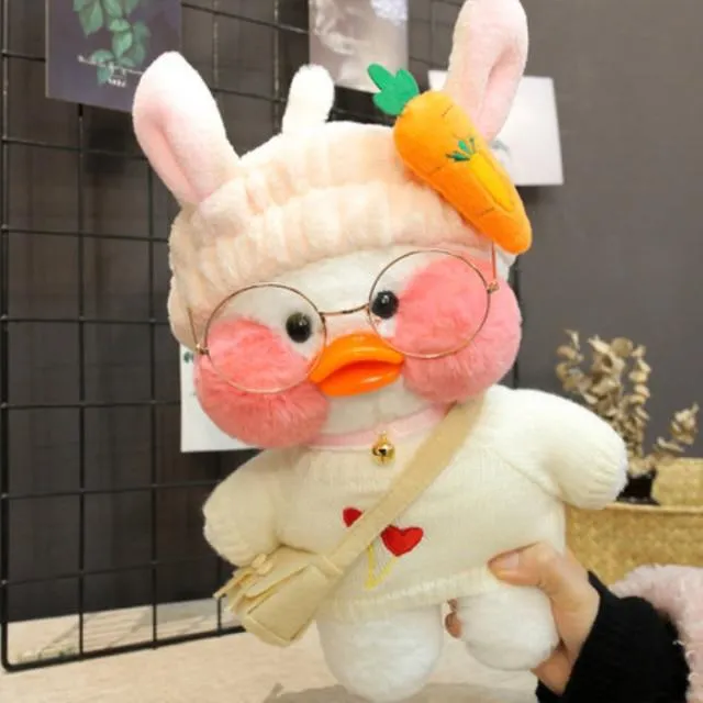 30CM Pink LaLafanfan Kawaii Cafe Mimi Yellow Duck Plush Toy Cute Stuffed Doll Soft Animal Dolls Kids Toys Birthday Gift for girl