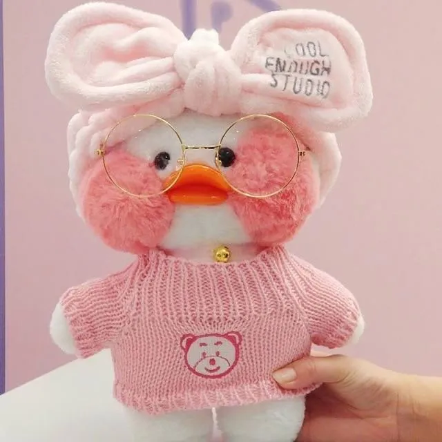 30CM Pink LaLafanfan Kawaii Cafe Mimi Yellow Duck Plush Toy Cute Stuffed Doll Soft Animal Dolls Kids Toys Birthday Gift for girl