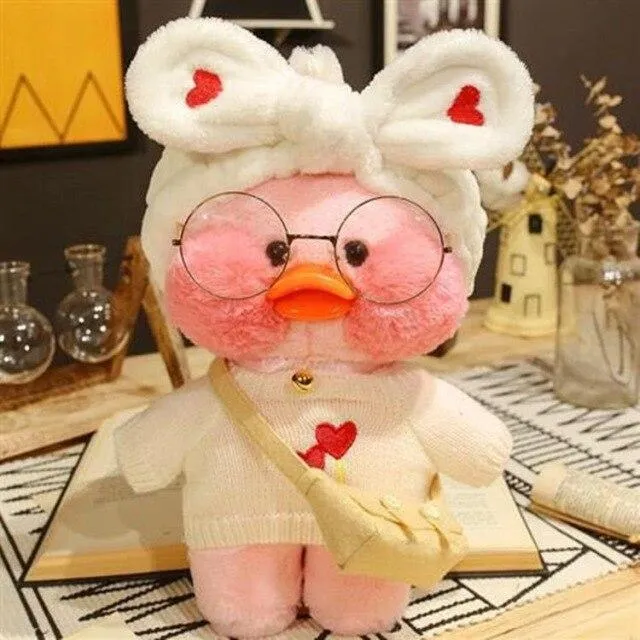 30CM Pink LaLafanfan Kawaii Cafe Mimi Yellow Duck Plush Toy Cute Stuffed Doll Soft Animal Dolls Kids Toys Birthday Gift for girl