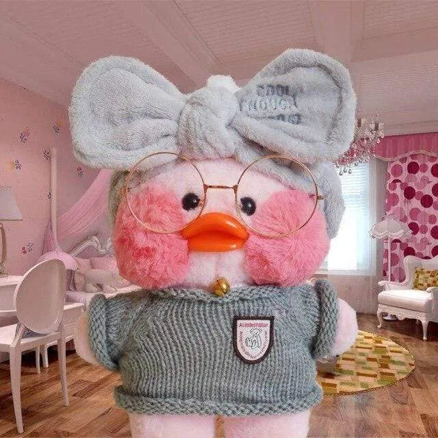 30CM Pink LaLafanfan Kawaii Cafe Mimi Yellow Duck Plush Toy Cute Stuffed Doll Soft Animal Dolls Kids Toys Birthday Gift for girl