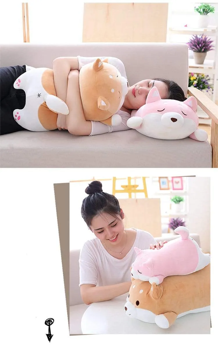 36/55 Cute Fat Shiba Inu Dog Plush Toy Stuffed Soft Kawaii Animal Cartoon Pillow Lovely Gift for Kids Baby Children Good Quality