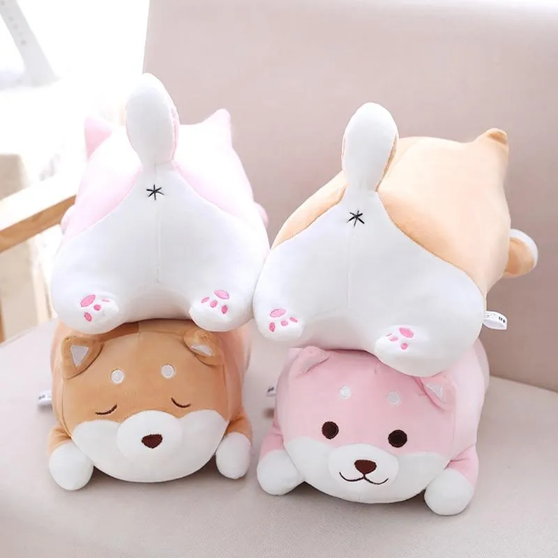 36/55 Cute Fat Shiba Inu Dog Plush Toy Stuffed Soft Kawaii Animal Cartoon Pillow Lovely Gift for Kids Baby Children Good Quality