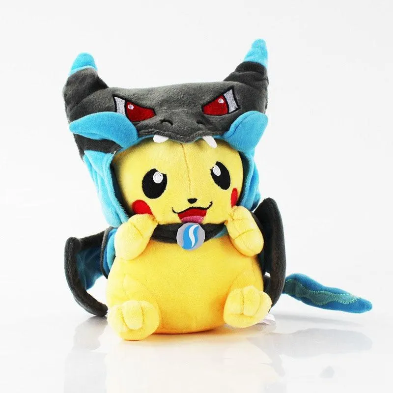 4pcs/lot TAKARA TOMY Pokemon Cartoon Pikachu Cosplay Charizard Plush Toys Doll Soft Stuffed Animals Toys for Kids Children Gifts