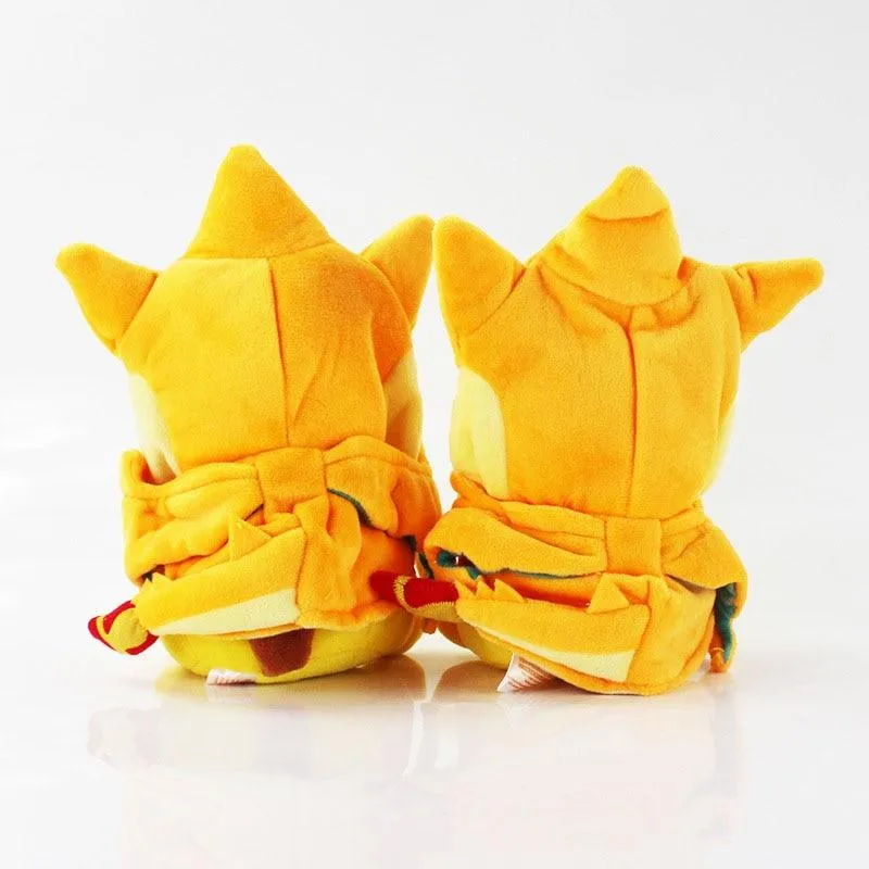 4pcs/lot TAKARA TOMY Pokemon Cartoon Pikachu Cosplay Charizard Plush Toys Doll Soft Stuffed Animals Toys for Kids Children Gifts