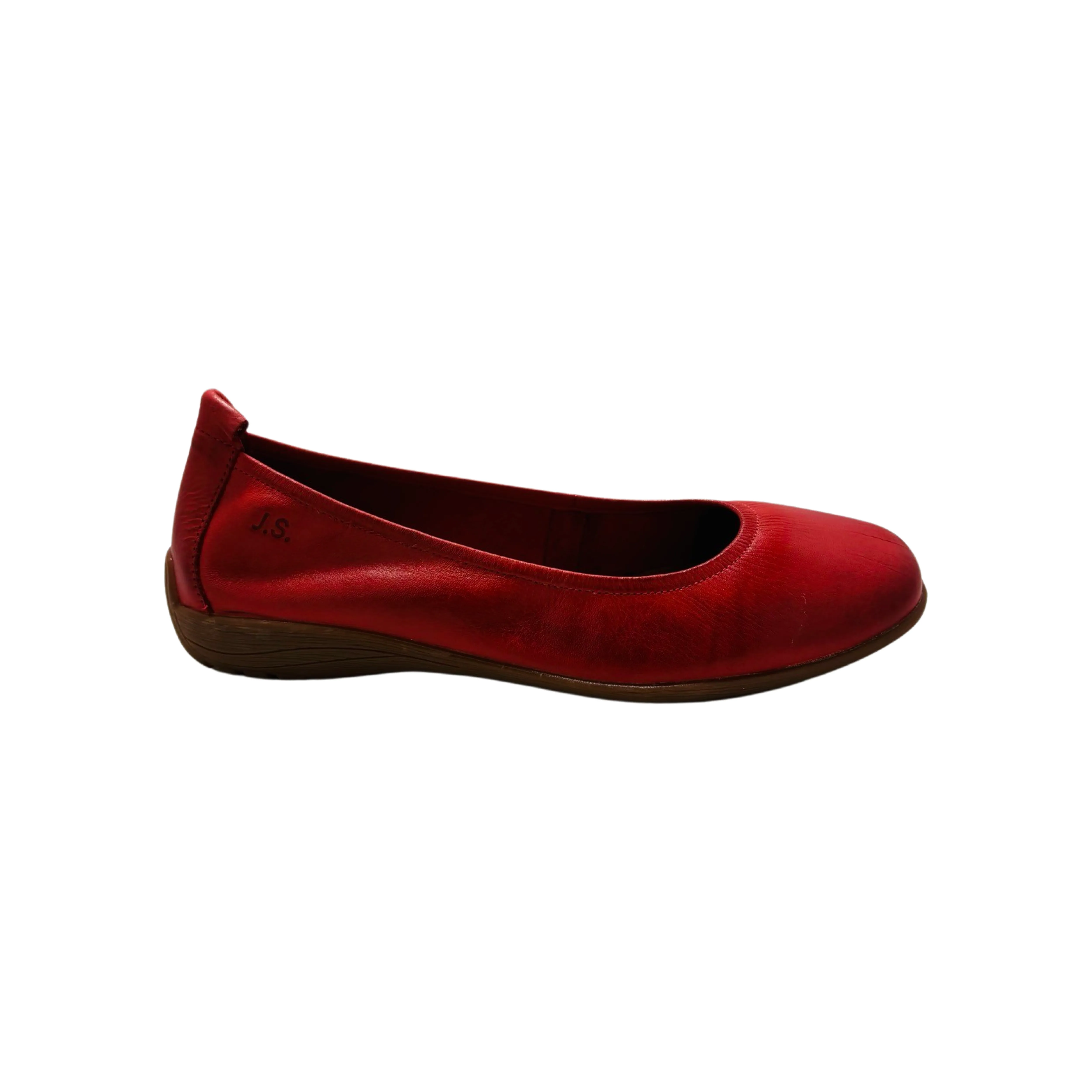 74801 Red Leather Flat