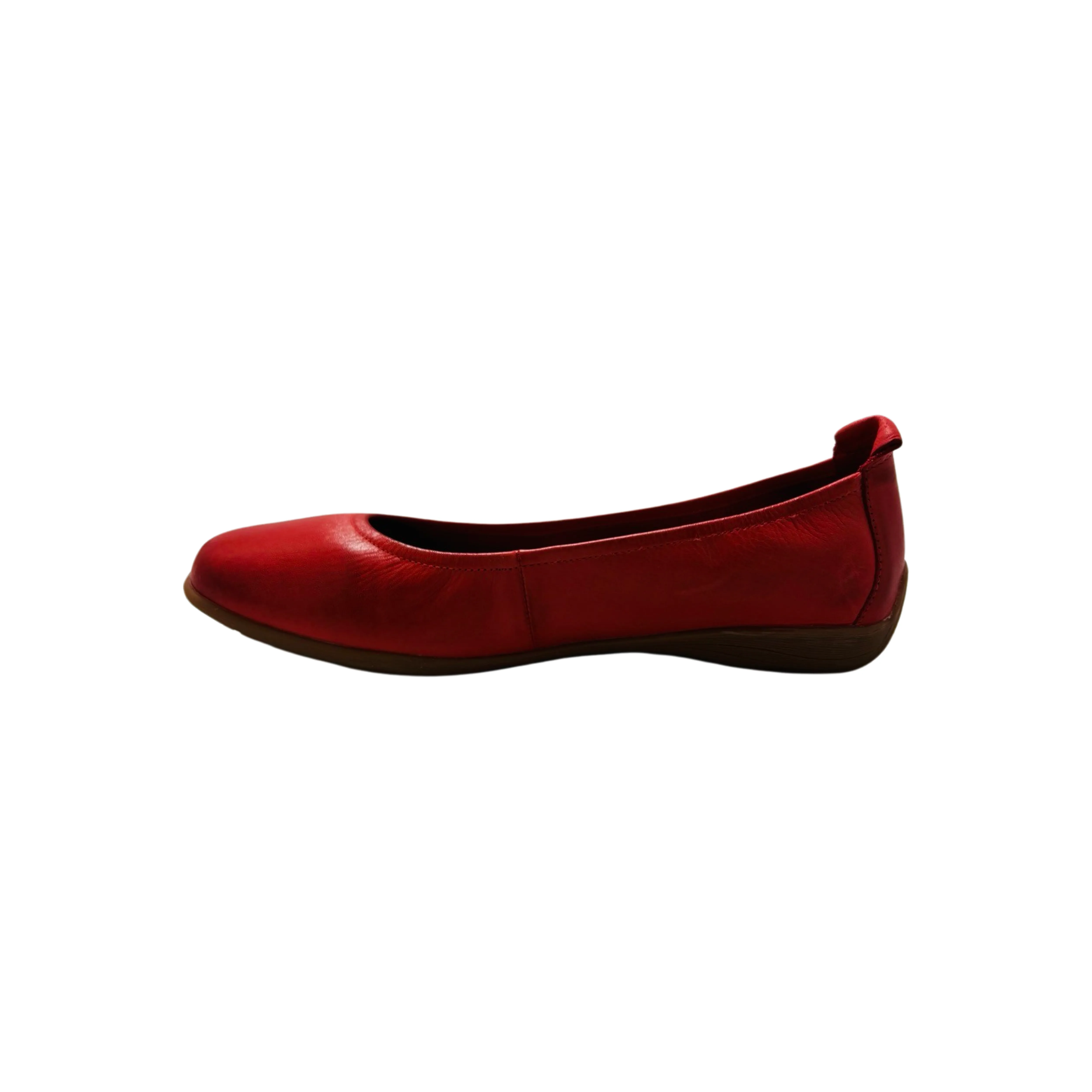 74801 Red Leather Flat