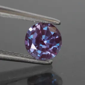 Alexandrite | lab created, colour changing, round cut 5mm, 0.5 ct