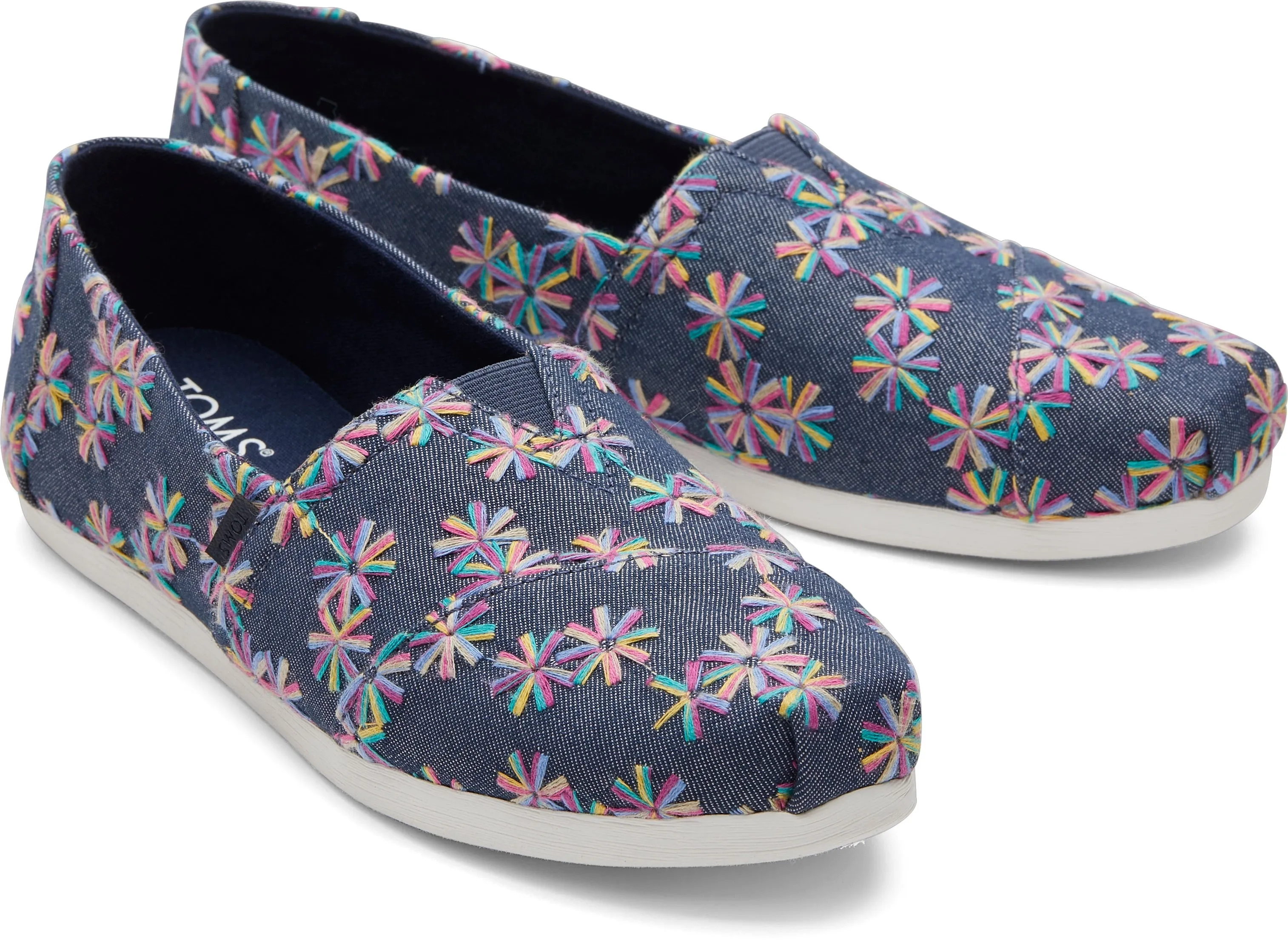 Alpargata Cloudbound - Navy Multi Embroidered Floral