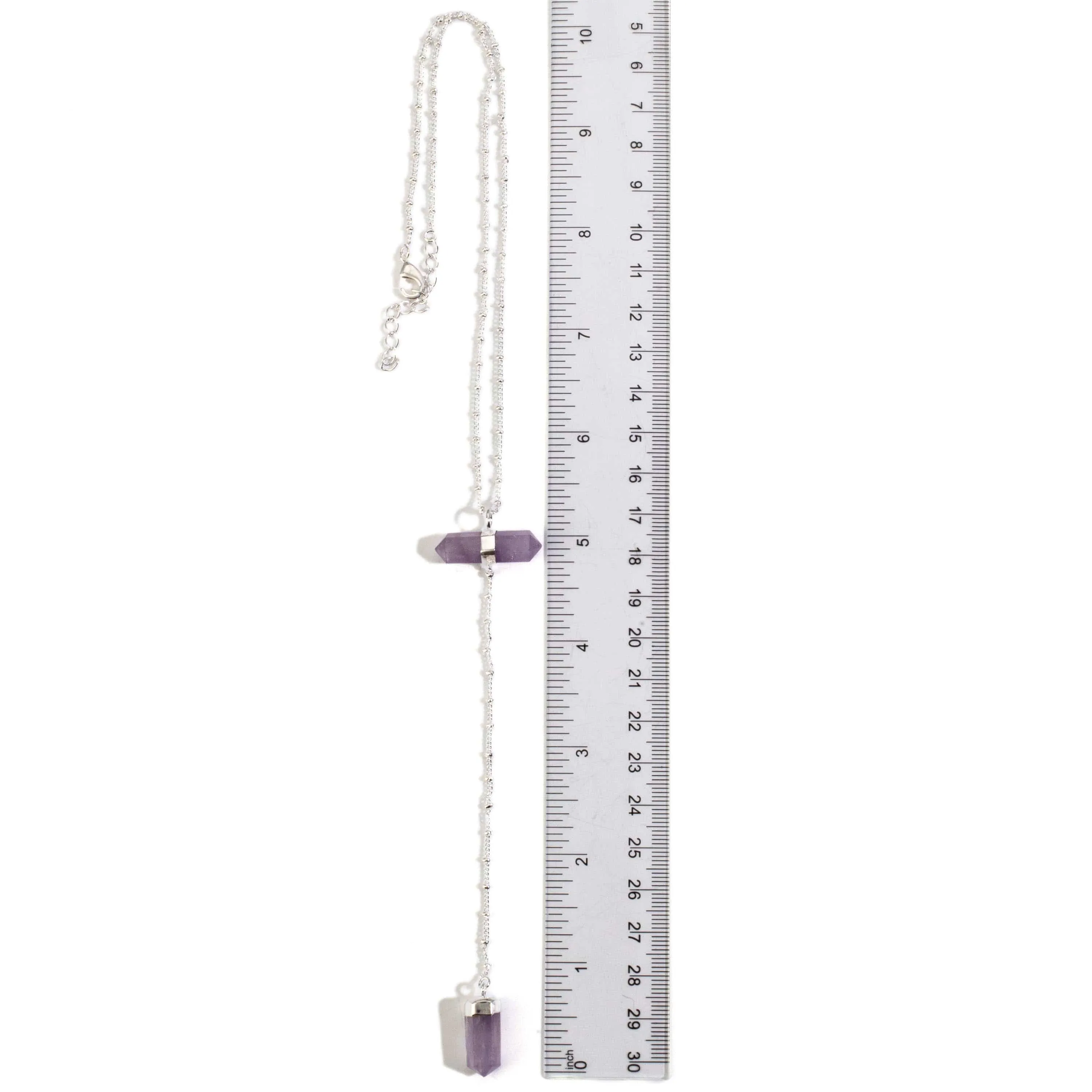 Amethyst Double Point Necklace