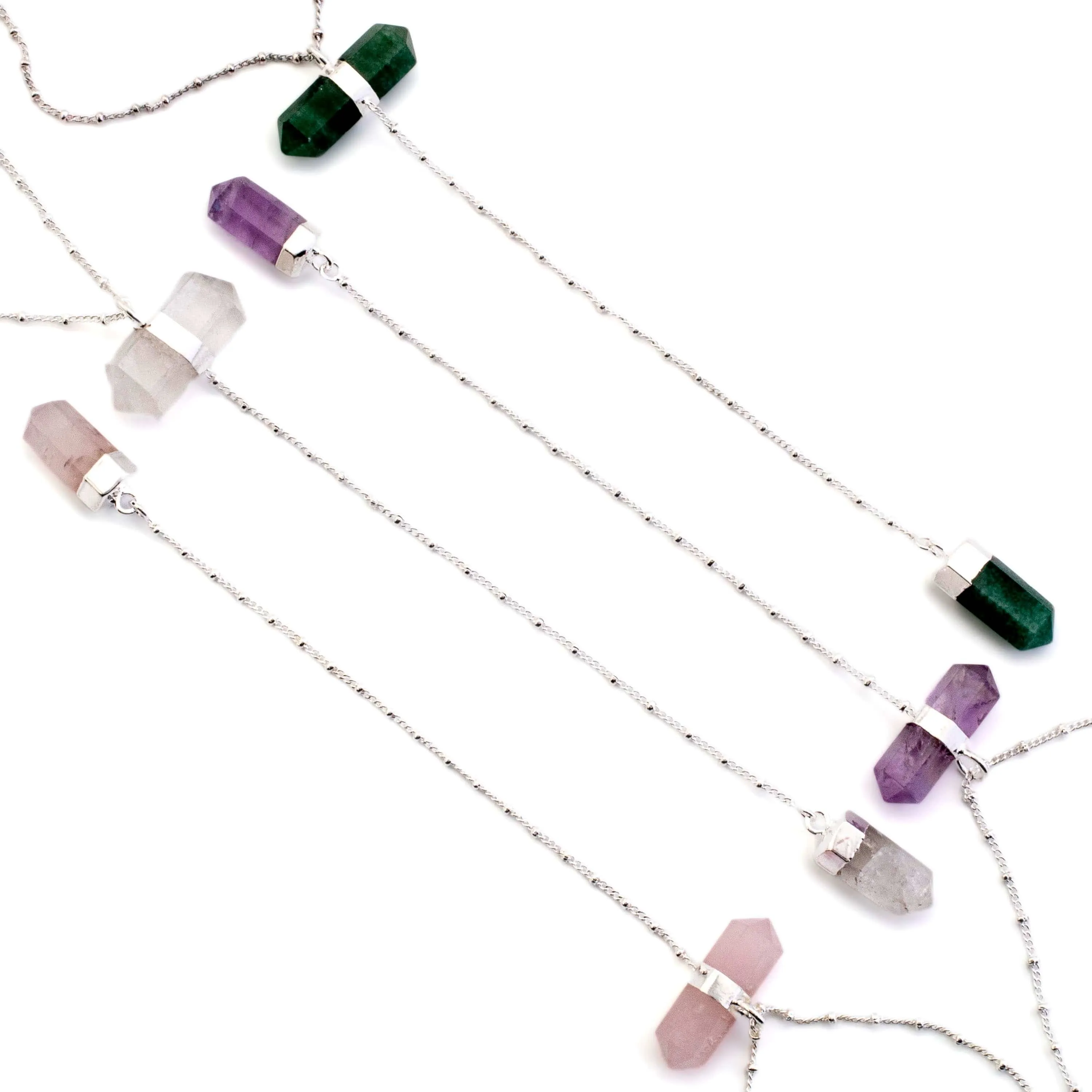 Amethyst Double Point Necklace