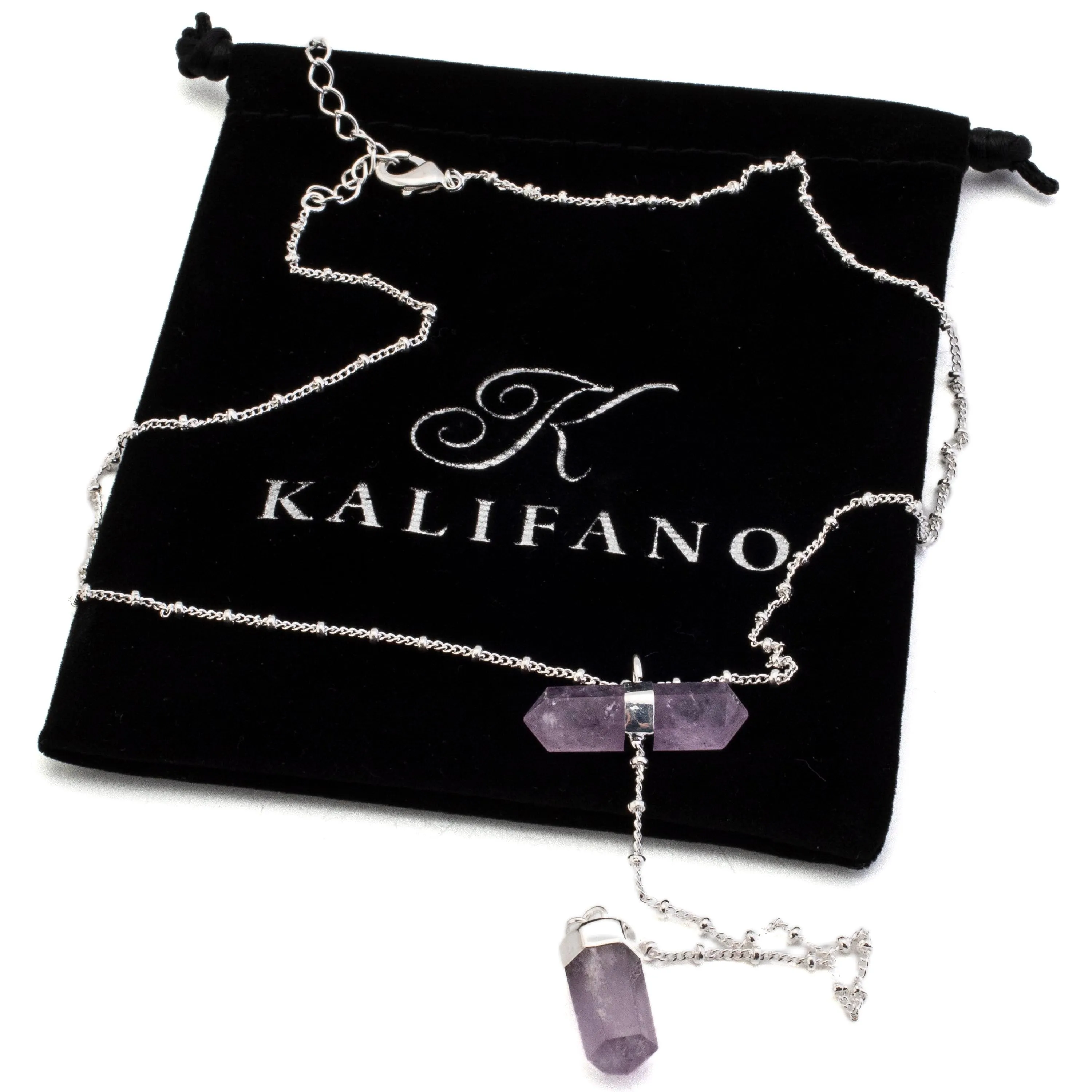 Amethyst Double Point Necklace