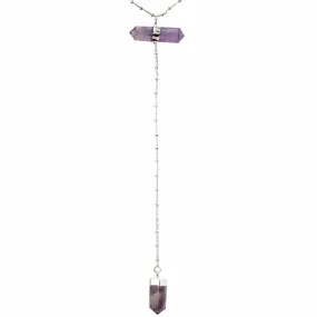 Amethyst Double Point Necklace