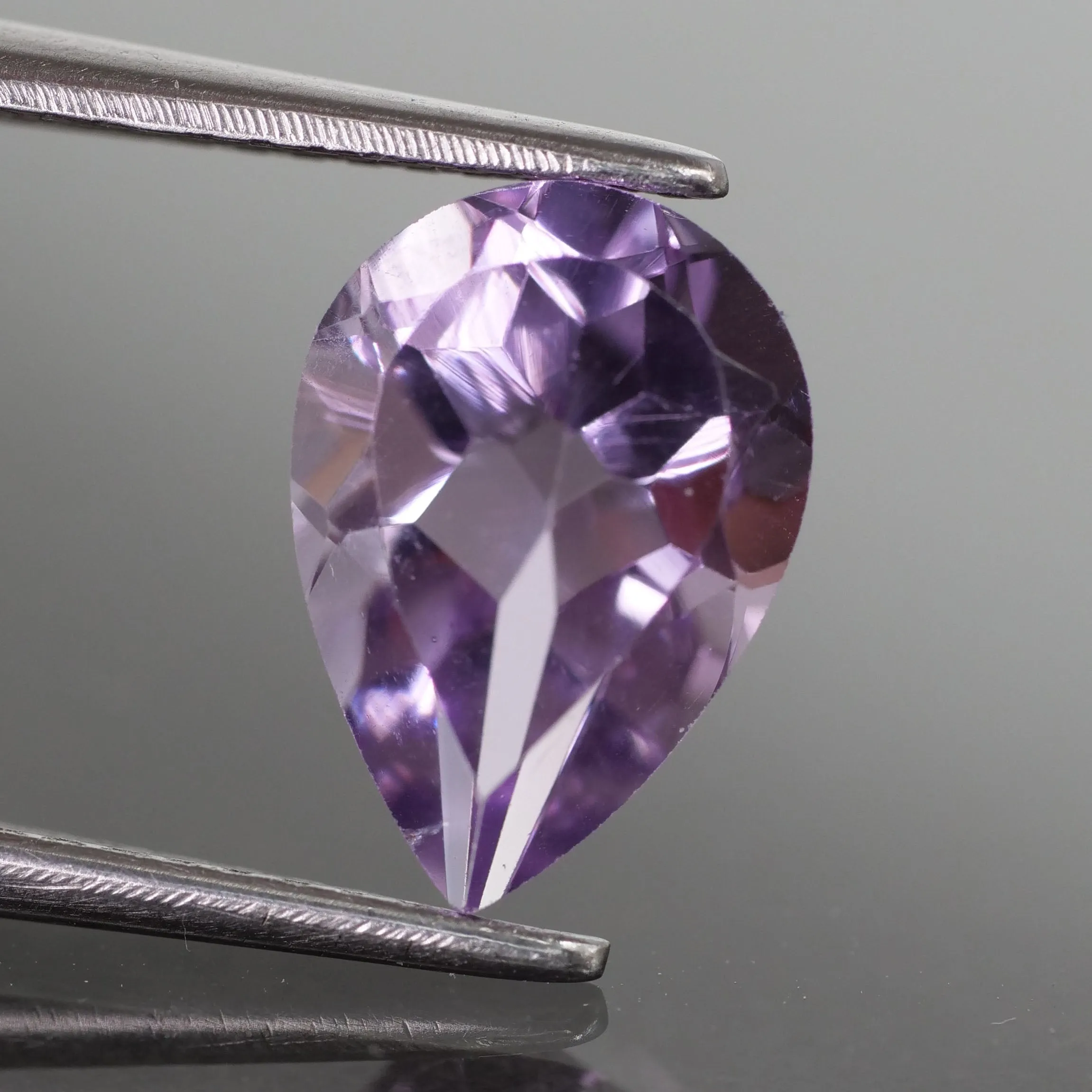 Amethyst | pear cut lavender 10x7mm, 2.3ct, VVS clarity, Brasil