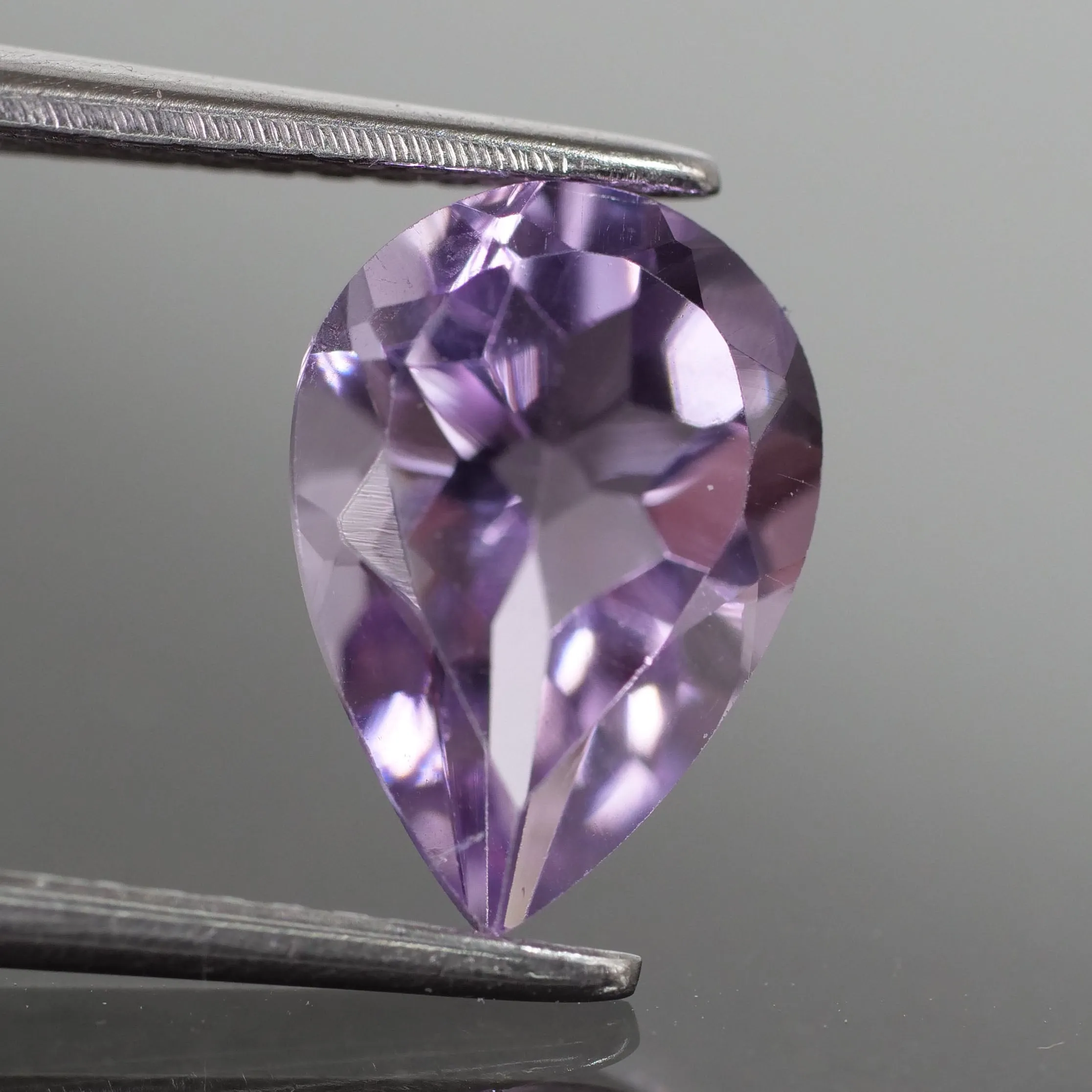 Amethyst | pear cut lavender 10x7mm, 2.3ct, VVS clarity, Brasil