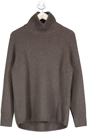 Arket Brown Roll Neck Cashmere Blend Jumper UK S