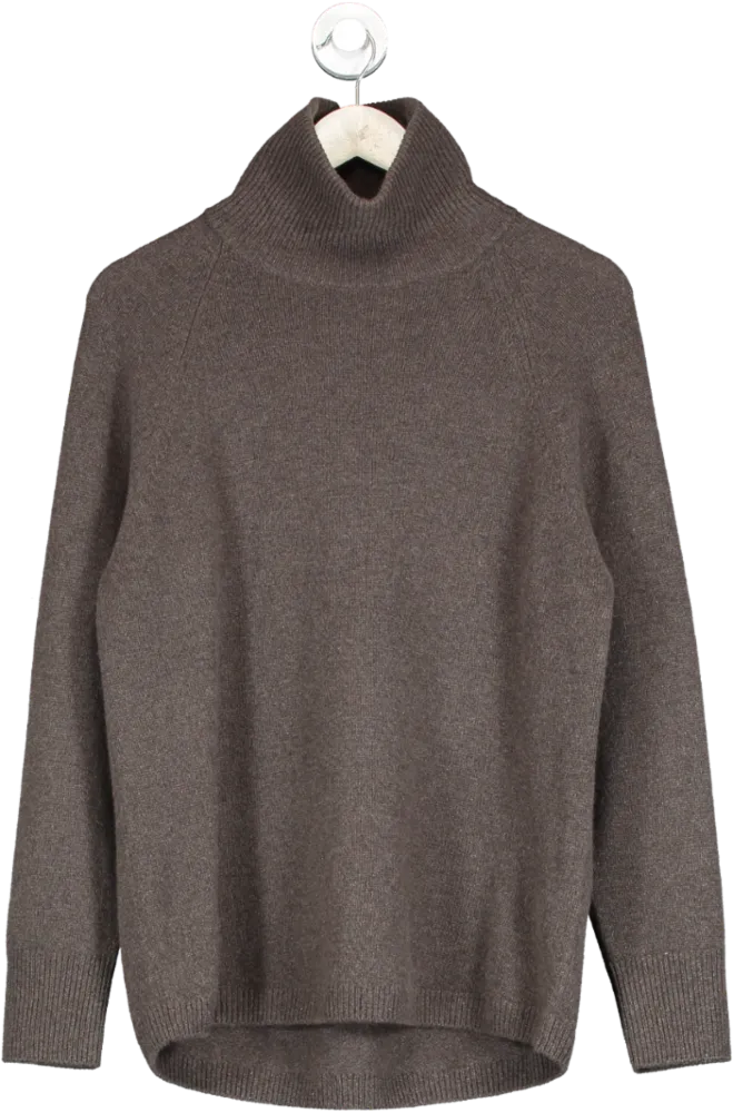 Arket Brown Roll Neck Cashmere Blend Jumper UK S