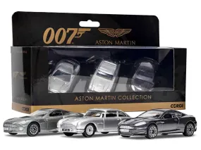 Aston Martin Collection James Bond 007 Set of 3 Pieces Diecast Model Cars by Corgi