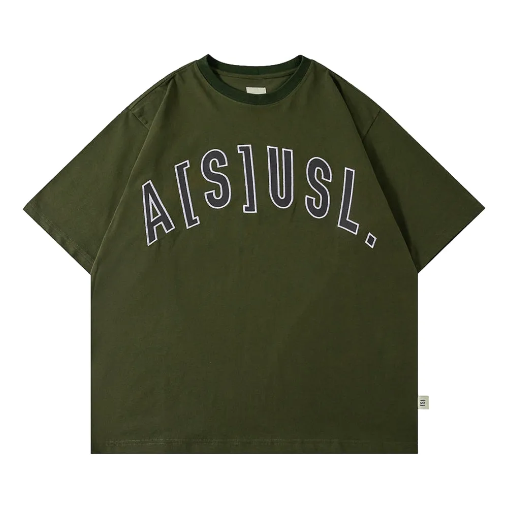 A[S]USL ARC LOGO EMB. TEE-OLIVE