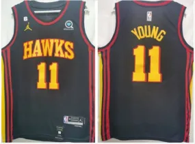 Atlanta Hawks #11 Trae Young 2022-23 Jersey Black