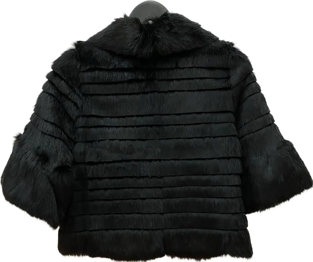 B16R - Cuadra black rabbit fur coat for women