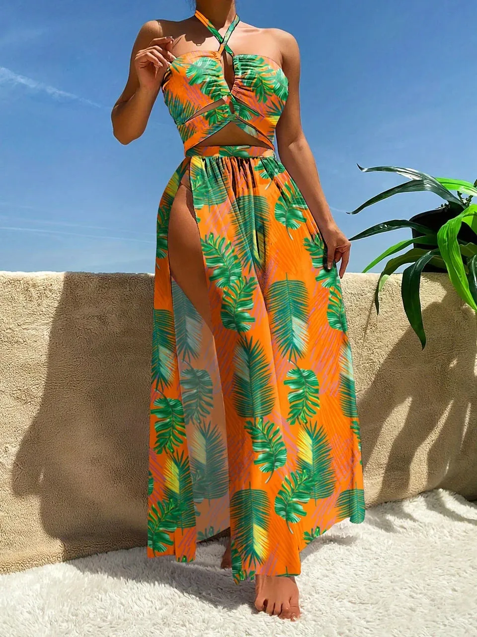 Bahamas Vacation 3 Piece Cover Up Skirt Set