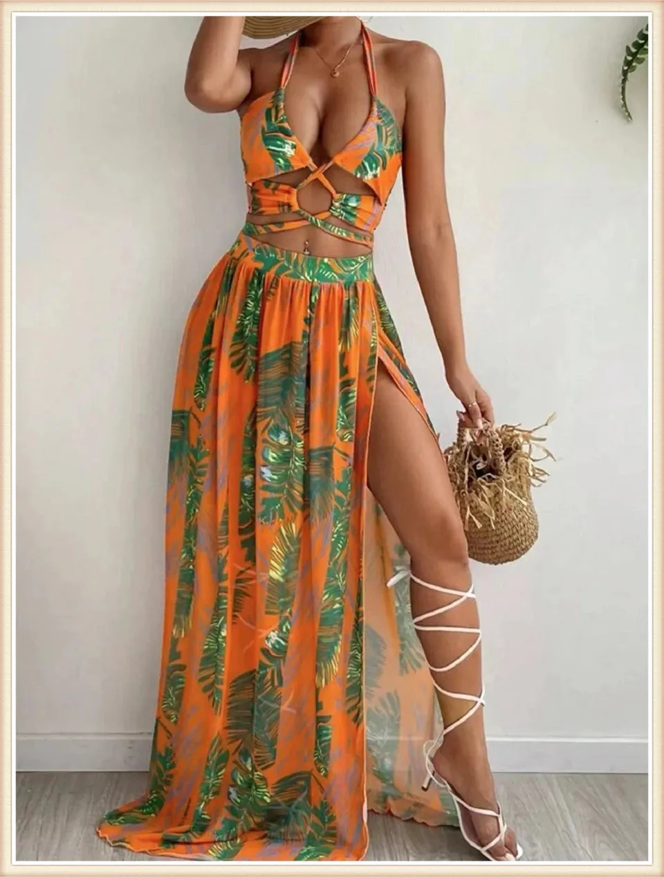 Bahamas Vacation 3 Piece Cover Up Skirt Set