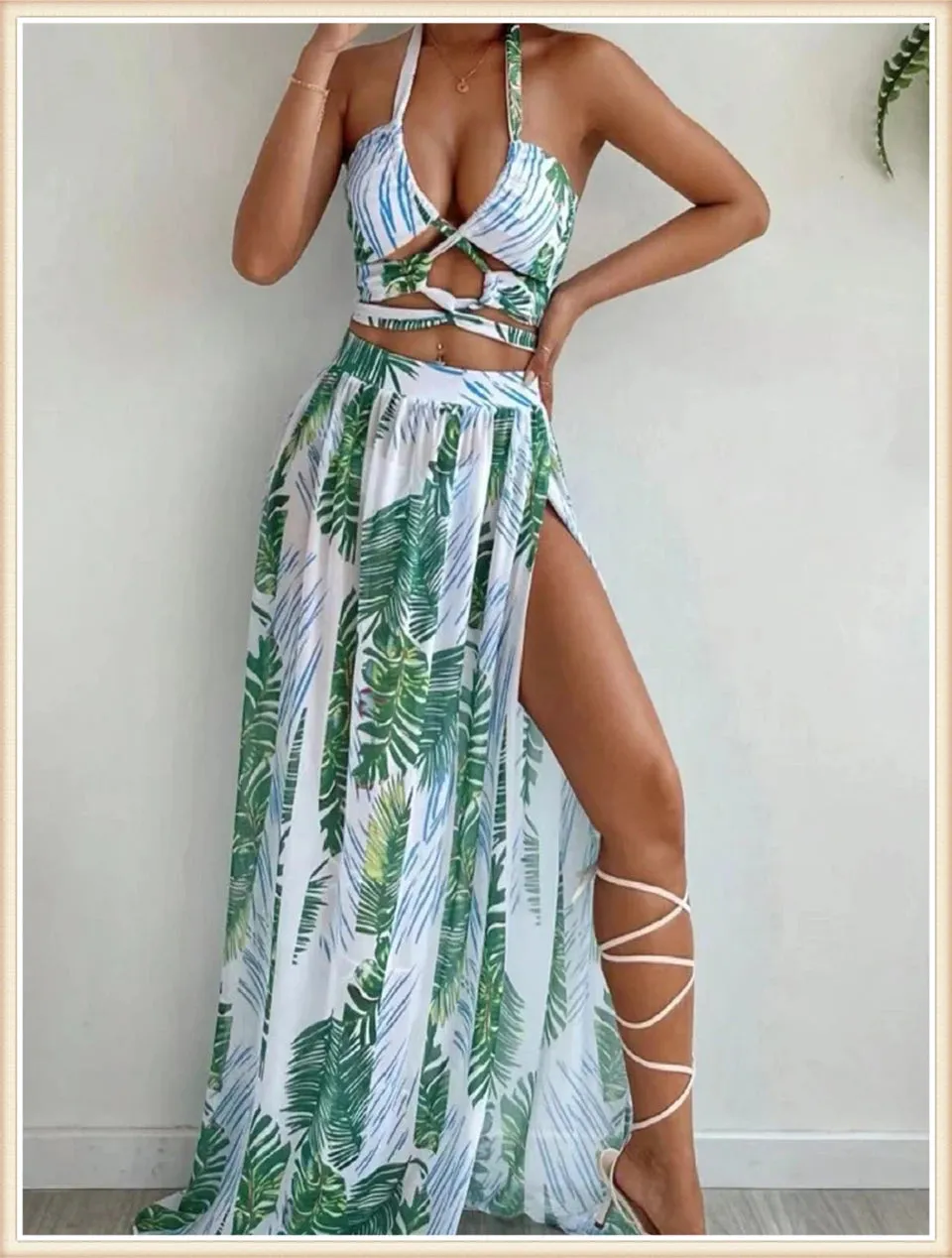 Bahamas Vacation 3 Piece Cover Up Skirt Set