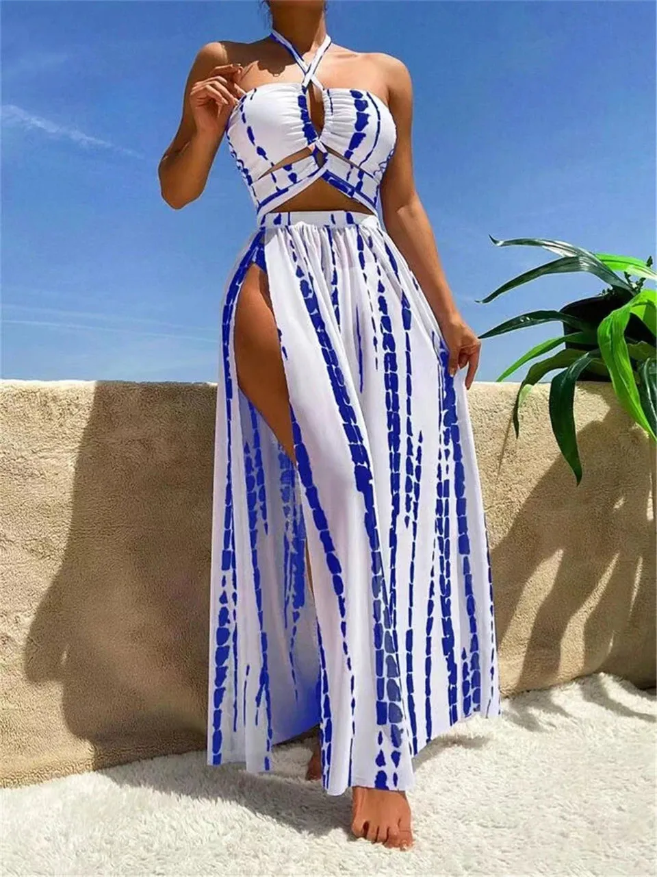 Bahamas Vacation 3 Piece Cover Up Skirt Set