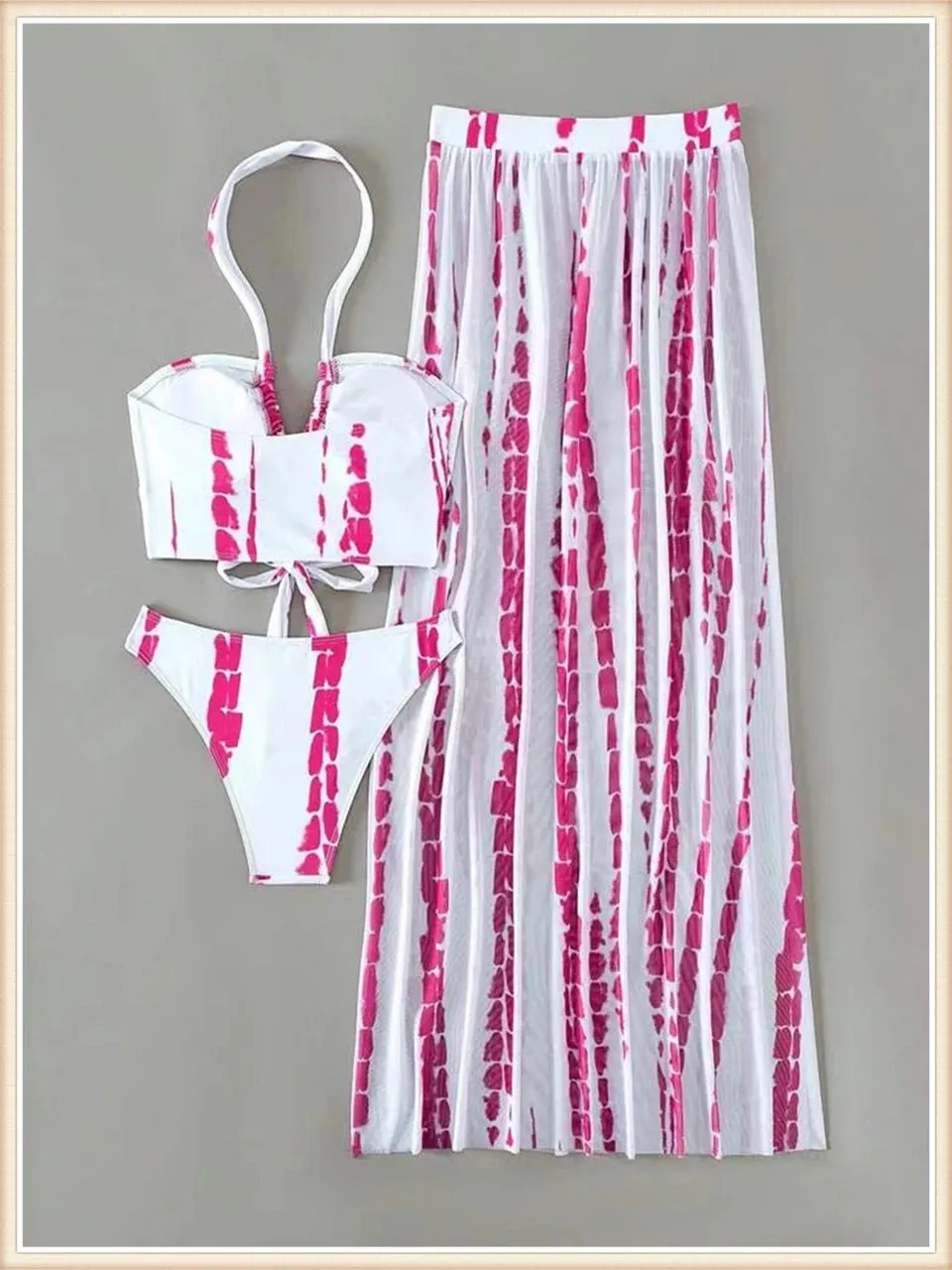 Bahamas Vacation 3 Piece Cover Up Skirt Set