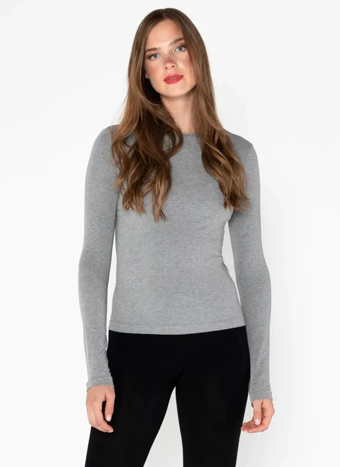 Bamboo Long Sleeve Crewneck Top