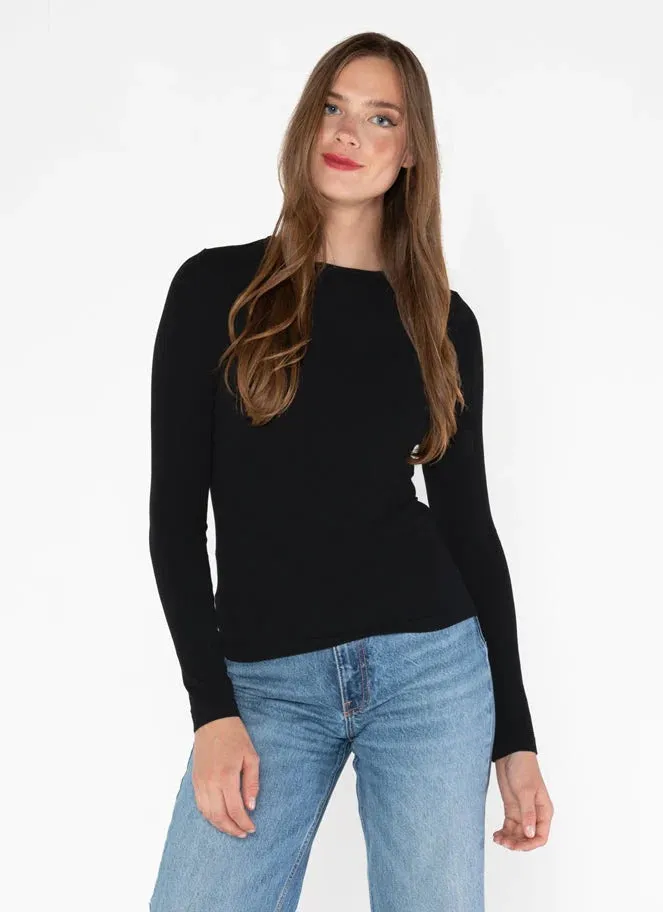 Bamboo Long Sleeve Crewneck Top