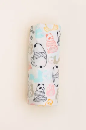 Bamboo Swaddle - Pastel Pandas