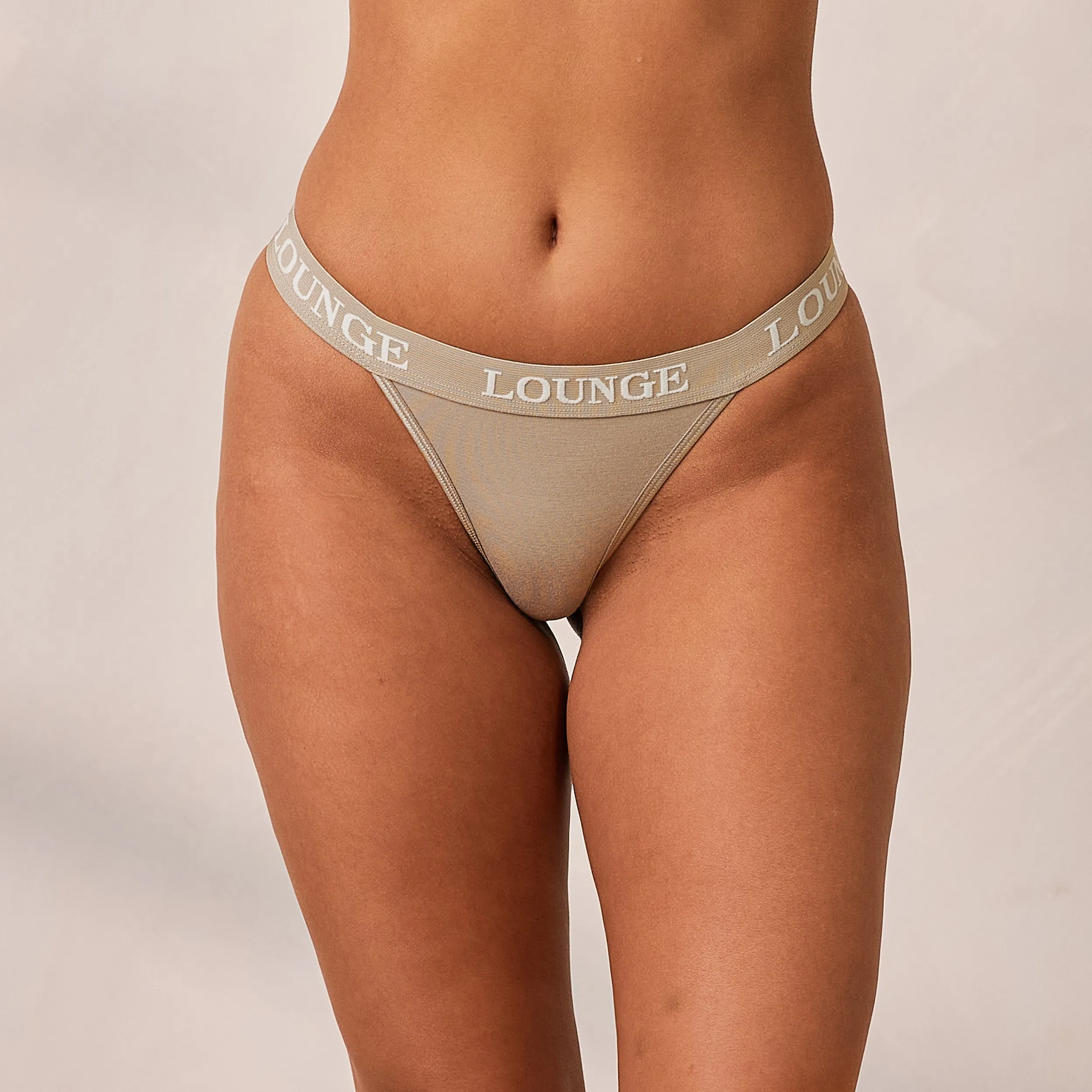 Bamboo Triangle Thong - Oat