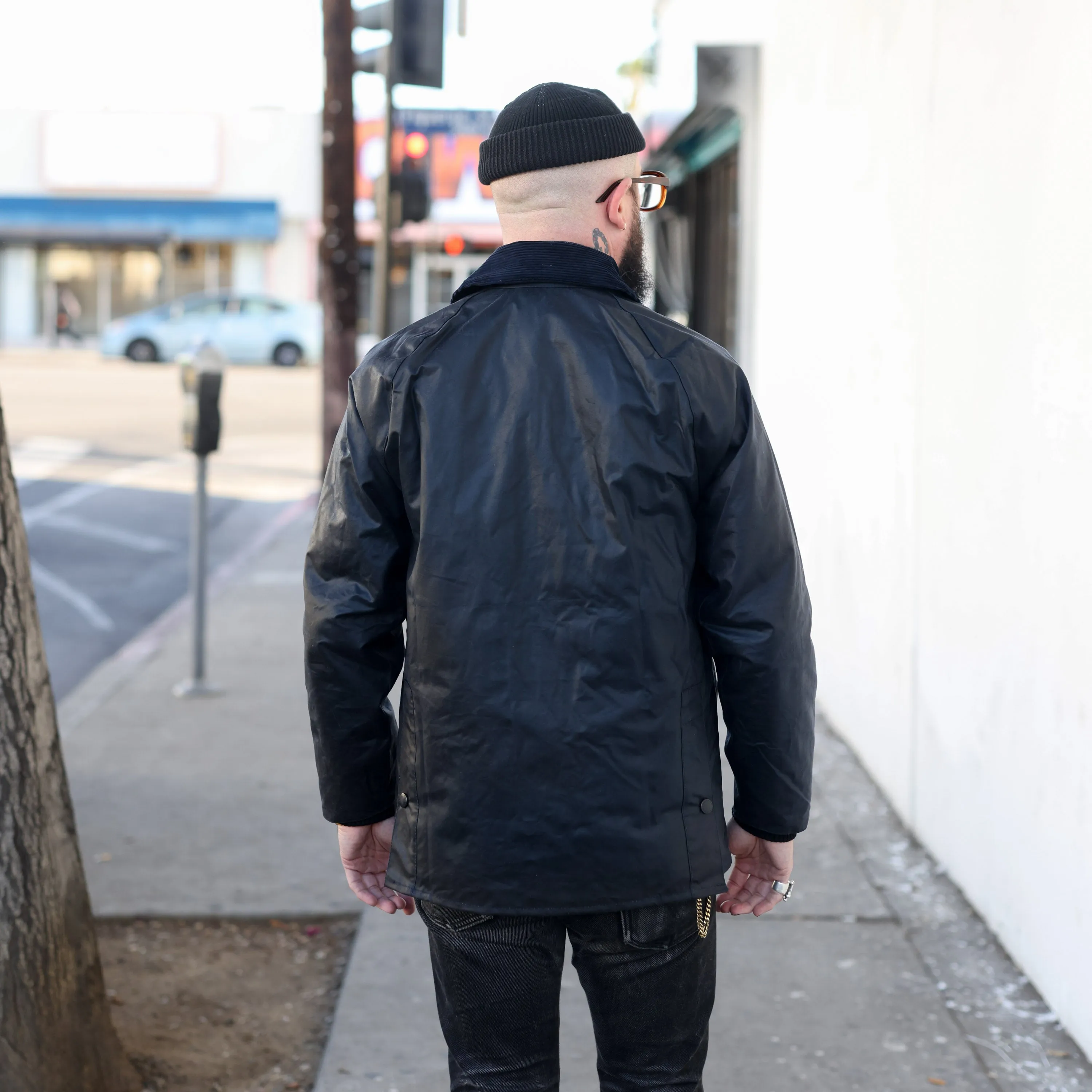 Barbour Bedale Wax Jacket Navy