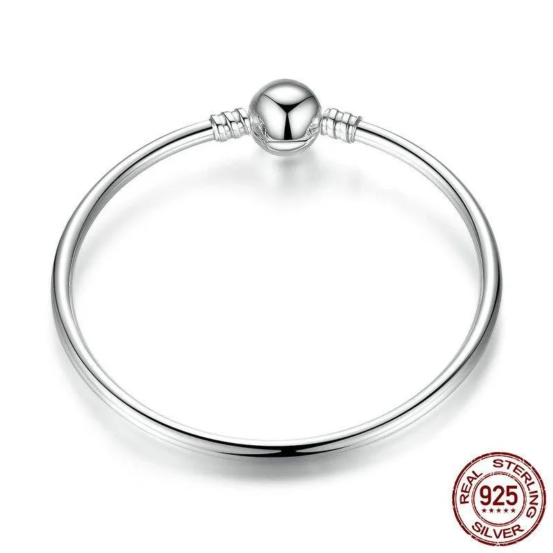 Basic 925 Sterling Silver Bangle Bracelet